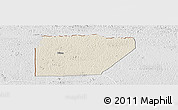 Shaded Relief Panoramic Map of Ntem (Bitam), lighten, desaturated