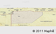 Shaded Relief Panoramic Map of Ntem (Bitam), physical outside