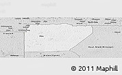 Silver Style Panoramic Map of Ntem (Bitam)