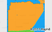 Political Simple Map of Ntem (Bitam)