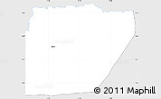 Silver Style Simple Map of Ntem (Bitam), single color outside