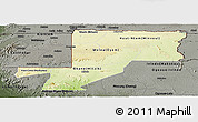 Physical Panoramic Map of Wouleu-Ntem, darken, semi-desaturated