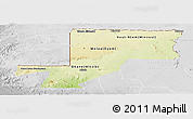 Physical Panoramic Map of Wouleu-Ntem, lighten, desaturated