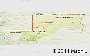 Physical Panoramic Map of Wouleu-Ntem, lighten