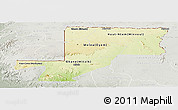 Physical Panoramic Map of Wouleu-Ntem, lighten, semi-desaturated