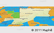 Physical Panoramic Map of Wouleu-Ntem, political outside