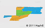 Political Panoramic Map of Wouleu-Ntem, cropped outside