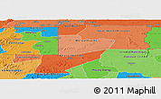 Political Shades Panoramic Map of Wouleu-Ntem