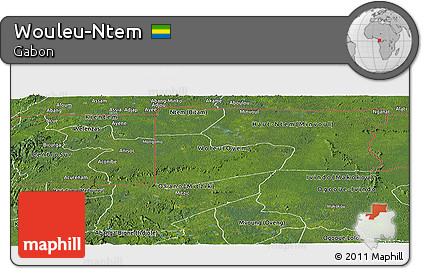 Satellite Panoramic Map of Wouleu-Ntem