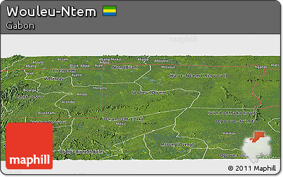 Satellite Panoramic Map of Wouleu-Ntem