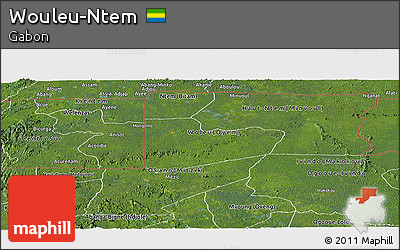 Satellite Panoramic Map of Wouleu-Ntem