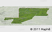 Satellite Panoramic Map of Wouleu-Ntem, lighten