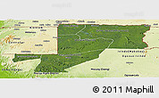 Satellite Panoramic Map of Wouleu-Ntem, physical outside