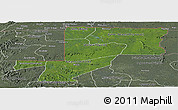 Satellite Panoramic Map of Wouleu-Ntem, semi-desaturated