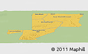 Savanna Style Panoramic Map of Wouleu-Ntem, single color outside