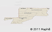 Shaded Relief Panoramic Map of Wouleu-Ntem, cropped outside