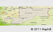 Shaded Relief Panoramic Map of Wouleu-Ntem, physical outside
