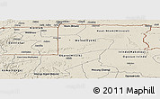Shaded Relief Panoramic Map of Wouleu-Ntem