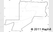 Blank Simple Map of Wouleu-Ntem, cropped outside, no labels