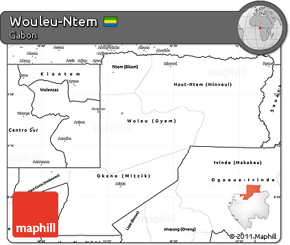 Blank Simple Map of Wouleu-Ntem