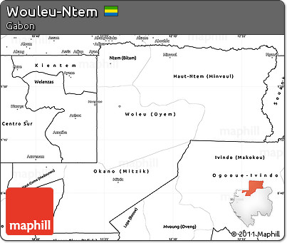 Blank Simple Map of Wouleu-Ntem