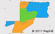 Political Simple Map of Wouleu-Ntem, cropped outside