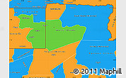 Political Simple Map of Wouleu-Ntem