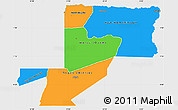 Political Simple Map of Wouleu-Ntem, single color outside