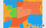 Political Shades Simple Map of Wouleu-Ntem, political outside
