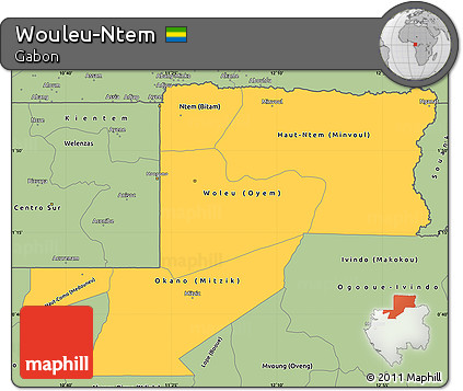Savanna Style Simple Map of Wouleu-Ntem