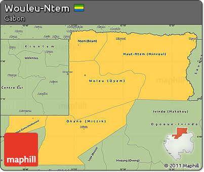 Savanna Style Simple Map of Wouleu-Ntem