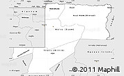 Silver Style Simple Map of Wouleu-Ntem