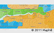 Political Shades 3D Map of Lower River