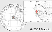 Blank Location Map of Jarra Central, highlighted country