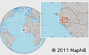 Gray Location Map of Jarra Central
