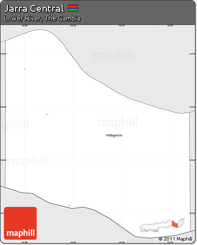 Silver Style Simple Map of Jarra Central