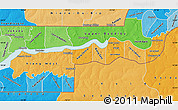 Political Shades Map of Lower River