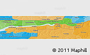 Political Shades Panoramic Map of Lower River