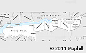 Silver Style Simple Map of Lower River