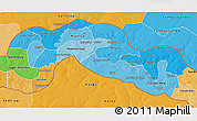 Political Shades 3D Map of Maccarthy Island