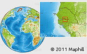 Physical Location Map of Fulladu West, within the entire country