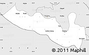 Silver Style Simple Map of Fulladu West