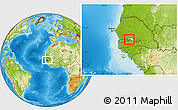 Physical Location Map of Niamina West, highlighted parent region