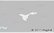 Gray 3D Map of Upper Saloum, single color outside