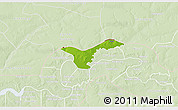 Physical 3D Map of Upper Saloum, lighten