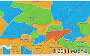 Political 3D Map of Upper Saloum