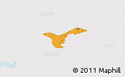 Political 3D Map of Upper Saloum, single color outside