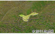 Satellite 3D Map of Upper Saloum, darken