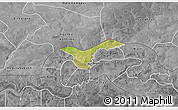Satellite 3D Map of Upper Saloum, desaturated