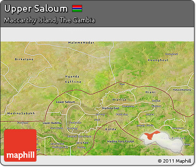 Satellite 3D Map of Upper Saloum
